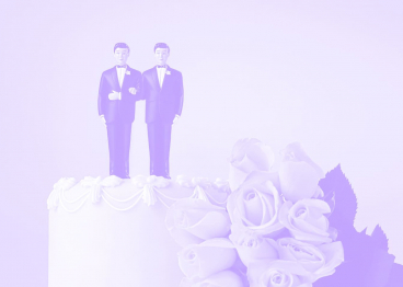 Wedding cake topper and flowers